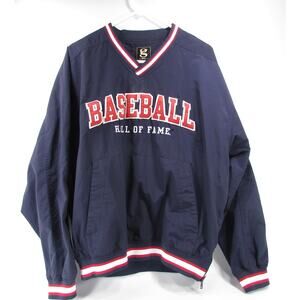 Vintage Cooperstown Baseball Hall Of Fame Windbreaker Jacket - Men’s Size LG